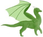  achroma_(artist) achroma_(character) ambiguous_gender digital_media_(artwork) digitigrade dragon feral green_body green_scales horn profile_view scales scalie simple_background solo western_dragon white_background 
