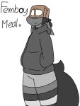  anthro can_lewd clothed clothing digital_media_(artwork) hoodie male mammal simple_background solo topwear 