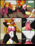  ahegao amara_lemur anon_fox anthro balls bed breasts clothing comic conditional_dnp cowgirl_position delphox duo english_text eye_patch eyewear female female_on_top from_front_position furniture genitals hi_res knot lingerie looking_pleasured male male/female male_on_bottom nintendo nipples on_bottom on_top penetration penis pok&eacute;mon pok&eacute;mon_(species) pussy sex text tongue tongue_out translucent translucent_clothing translucent_lingerie url vaginal vaginal_penetration video_games wide_hips 