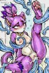  2021 anthro blaze_the_cat blue_formalin blue_tentacles bodily_fluids breasts countershade_torso countershading cum cum_in_pussy cum_inside cum_splatter domestic_cat eye_roll felid feline felis female fur genital_fluids genitals hi_res mammal nipples one_leg_up penetration purple_body purple_fur pussy raised_leg sega solo sonic_the_hedgehog_(series) spread_legs spreading tentacle_in_pussy tentacle_penetration tentacle_sex tentacles vaginal vaginal_penetration white_body white_countershading 