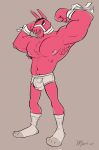  2021 anthro armpit_hair biceps big_bulge biped body_hair briefs bulge camelid clothing digital_drawing_(artwork) digital_media_(artwork) epic_games eye_patch eyebrows eyewear flexing footwear fortnite full-length_portrait fur grey_background hi_res llama lt._john_llama male mammal markydraws muscular muscular_anthro muscular_male navel nipples open_mouth open_smile pecs pink_body pink_fur pinup plantigrade portrait pose pubes simple_background smile socks solo standing teeth tighty_whities tongue underwear video_games white_clothing white_underwear 