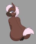  animal_crossing animal_genitalia animal_pussy anthro blush butt equid equine equine_anus equine_pussy female freezietype genitals grey_background hi_res horse looking_at_viewer mammal nintendo nude pussy rear_view reneigh_(animal_crossing) simple_background solo tongue tongue_out video_games 