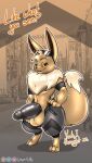  absurd_res anthro artz_(eevee) balls big_balls big_penis brown_body brown_fur butt dominant dominant_male eevee erection eyewear first_person_view fur genitals glasses grin hand_on_hip hi_res looking_at_viewer male mammal nintendo penis pok&eacute;mon pok&eacute;mon_(species) public smile smug solo submissive submissive_pov thick_thighs video_games wingedwilly 