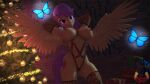  16:9 3d_(artwork) absurd_res anthro anthrofied big_breasts breasts christmas christmas_tree clothed clothing digital_media_(artwork) equid equine female friendship_is_magic hasbro hi_res holidays huge_filesize lingerie loveslove mammal my_little_pony pegasus plant scootaloo_(mlp) skimpy solo tree widescreen wings 