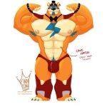  1:1 abs anthro armpit_hair biped blue_claws body_hair bow_tie bracelet brown_body bulge claws clothed clothing ear_piercing ear_ring english_text finnfoni five_nights_at_freddy&#039;s five_nights_at_freddy&#039;s:_security_breach flexing genital_outline glamrock_freddy_(fnaf) hat headgear headwear hi_res jewelry looking_at_viewer male mammal muscular muscular_anthro muscular_male nipples pecs penis_outline piercing red_clothing red_underwear scottgames shoulder_pads simple_background solo text toe_claws top_hat topless underwear ursid video_games white_background 