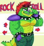  2021 alligator alligatorid anthro biped bottomwear bulge clothing crocodilian eyewear five_nights_at_freddy&#039;s five_nights_at_freddy&#039;s:_security_breach green_body humanoid_hands lewdookami male montgomery_gator_(fnaf) muscular muscular_male one_eye_closed pants reptile scalie scottgames solo sunglasses video_games wink 