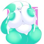  1:1 absurd_res anthro areola arizonathevixen belly big_areola big_belly big_breasts blush bodily_fluids breast_squish breasts female genitals green_nipples hair hand_on_breast hi_res huge_breasts hyper hyper_breasts inverted_nipples lactating lavender_(arizonathevixen) looking_pleasured mammal mephitid milk multicolored_body navel nipples nude open_mouth overweight overweight_anthro overweight_female puffy_nipples pussy skunk solo squish striped_skunk thick_thighs two_tone_body white_hair wide_hips 