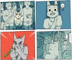  annoyed anthro bus canid clothed clothing comic commercial_vehicle crowded felid gato_matero gato_matero&#039;s_fursona group hi_res humor idea light_bulb male mammal public_transportation reptile scalie smile sneeze vehicle vehicle_for_hire 