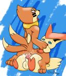  bodily_fluids buizel cowgirl_position cum cum_in_pussy cum_inside duo female feral from_front_position genital_fluids hi_res legendary_pok&eacute;mon male male/female messy nintendo on_bottom on_top ori-doggo pok&eacute;mon pok&eacute;mon_(species) pussy_juice sex victini video_games 