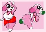  2021 4k absurd_res animal_crossing anthro areola bent_over big_areola big_breasts big_penis bodily_fluids bottomless bottomless_anthro bottomless_female bouncing_breasts breast_jiggle breasts canid canine canis cleavage clothed clothing cookie_(animal_crossing) cum cum_in_mouth cum_in_pussy cum_inside curvy_figure digital_media_(artwork) domestic_dog eyelashes feet fellatio female fingers fur genital_fluids genitals hand_on_head hi_res huge_breasts jiggling looking_at_viewer mammal multicolored_body multicolored_fur nintendo nipples one_eye_closed oral penetration penile penis pink_background pink_body pink_fur sex shirt simple_background simple_eyes smile solo someth1ngoranother standing tail_motion tailwag tank_top thick_thighs toes tongue topwear two_tone_body two_tone_fur vaginal vaginal_penetration vein veiny_penis video_games voluptuous white_body white_fur wide_hips wink winking_at_viewer 