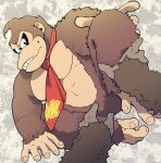  1boy ape donkey_kong donkey_kong_(series) furry furry_male minashirazu necktie pixiv teeth 