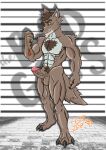  abs absurd_res anthro biceps big_penis canid canine canis dreamworks genitals hi_res lobo_serchwolf male male/male mammal mr._wolf_(the_bad_guys) muscular nude paws penis solo the_bad_guys wolf 