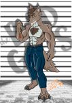  abs absurd_res anthro biceps bulge canid canine canis dreamworks hi_res lobo_serchwolf male male/male mammal mr._wolf_(the_bad_guys) muscular paws shirtless smile solo the_bad_guys wolf 