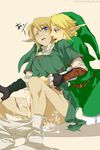  2boys anal belt blonde_hair blue_eyes blush bottomless cry cum earrings fingering fingerless_gloves gloves hat jewelry link male male_focus multiple_boys muse_(rainforest) nintendo one_eye_closed open_mouth penis pointy_ears saliva selfcest spread_legs tears the_legend_of_zelda trap tunic wince wink yaoi 