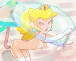  blush breasts lowres nintendo nude perry princess_peach solo super_mario super_mario_bros. super_princess_peach thighhighs 