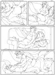 2018 4_toes 5_fingers absurd_res anthro anthro_on_anthro anthro_penetrated anthro_penetrating anthro_penetrating_anthro balls belly big_belly black_and_white breasts butt caleb_(foxcall) canid canine canis chest_tuft claws comic cowgirl_position coyote digital_media_(artwork) digitigrade duo duo_radon eyes_closed fangs feet female female_penetrated finger_claws fingers fox from_front_position fur furniture genitals hair hand_on_chest hand_on_stomach hi_res hindpaw humanoid_hands kneeling living_room looking_at_another looking_pleasured love_handles lying male male/female male_penetrating male_penetrating_female mammal monochrome navel nipples nude on_back on_bottom on_sofa on_top overweight overweight_anthro overweight_female overweight_male pawpads paws penetration penile penile_penetration penis penis_in_pussy pussy romantic romantic_couple sandra_(foxcall) sex smile sofa squeakie toe_claws toes tongue tongue_out tuft vaginal vaginal_penetration 