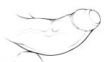  anthro balls caiem disembodied_penis erection foreskin genitals line_art male penis solo vein 