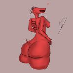  absurd_res anthro big_breasts big_butt breasts butt claws doom17 female hanging_breasts hi_res humanoid nude red_body red_claws red_skin scp-939 scp_foundation sharp_teeth solo spikes spikes_(anatomy) spines teeth thick_thighs 