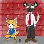  aggressive_retsuko ailurid alley anthro beer_bottle bodily_fluids bottle bottomwear clothed clothing clothing_aside drinking duo female genital_fluids genitals haida hi_res holding_penis hyaenid illegaleel male male/female mammal panties panties_aside peeing peeing_together penis penis_through_fly poking_out public_urination pussy raised_bottomwear raised_clothing raised_skirt red_panda retsuko sanrio skirt underwear underwear_aside urine watersports 