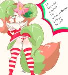 2021 anthro butt christmas clothing dress fan_character female hi_res holidays legwear panties pixyfox23 solo stockings stripes thick_thighs underwear 