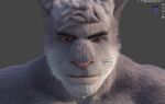  ad-games anthro fur grey_body grey_fur hair humanoid jeannot_(ad-games) lagomorph leporid male mammal rabbit red_eyes solo whiskers 