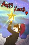  anthro christmas cute_expression digital_drawing_(artwork) digital_media_(artwork) equid equine female happy hi_res holidays horse light mammal merry_christmas night open_mouth pegasus sky solo solo_focus star sunny_way sunny_way_(character) unfinished wings xmas_present 