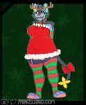  absurd_res anthro canid canine canis christmas clothed clothing domestic_dog female festive hi_res holidays luxio mammal nintendo pok&eacute;mon pok&eacute;mon_(species) princeluxio pup_(princeluxio) santa_claus solo video_games 