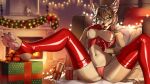  anthro ball_gag big_ears brown_body brown_fur canid canine christmas christmas_clothing christmas_lights clothed clothing detailed_background eerieeyes feet female fennec fireplace foot_focus fox fur gag genitals hair hi_res holidays keksy24 legwear long_hair mammal panties pasties presenting presenting_pussy pussy rubber rubber_clothing rubber_suit solo spread_legs spreading stockings suggestive underwear undressing 