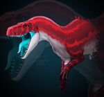  2021 absurd_res ambiguous_gender blue_eyes blue_tongue digital_media_(artwork) dinosaur feral hi_res kyotoleopard open_mouth reptile scalie teeth tongue 