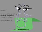  animate_inanimate clippit cung female grey_background hi_res microsoft microsoft_office not_furry paper_clip simple_background solo text 