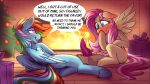  absurd_res anon_1515 blush butt christmas christmas_tree dildo equid equine female feral fire fluttershy_(mlp) friendship_is_magic gift hi_res holidays mammal my_little_pony pegasus plant rainbow_dash_(mlp) sex_toy tree wings 