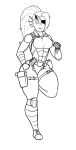  anthro armor body_armor cassette_player clenched_fists eye_patch eyewear female fish groodger gun hair handgun hi_res konami long_hair marine metal_gear muscular muscular_female pistol prostethic_arms prostethics ranged_weapon running scar sketch solo thick_thighs undertale_(series) undyne venom_snake video_games weapon 