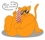  anthro balls big_butt butt cake_top digital_media_(artwork) domestic_cat erection felid feline felis fur genitals hair hi_res looking_at_viewer male mammal meme open_mouth party_cat penis simple_background smile solo text thick_thighs 