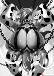  animal_print anthro arms_above_head bdsm big_breasts big_penis bodily_fluids bondage bound bovid_horn bovine_horn breast_milking breasts clothing comic cow_horn cow_print cuff_(restraint) female fish genitals herm hi_res horn humanoid intersex lactating legwear machine marine milking_breasts milking_cum milking_machine pantyhose penetration penis piratefoxbox restraints scary_face shark solo steam sweat sweaty_genitalia tube urethral urethral_penetration 