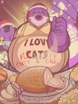  2021 absurd_res amputee annoyed_expression anthro antlers apron beard belly beverage big_belly black_hair blush bread candy cat_dad_(deltarune) cat_mom_(deltarune) catti_(deltarune) catty_(undertale) chocolate christmas christmas_clothing christmas_headwear christmas_lights christmas_sweater christmas_topwear chubby_female clothed clothing costume cutlery dairy_products daughters deltarune dessert digital_media_(artwork) disability domestic_cat ear_piercing english_text eyes_closed facial_hair fairy_lights fake_beard family father felid feline felis female food fork fruit fur furniture group hair hairy ham hat headgear headwear hi_res holding_object holidays holly_(plant) horn jewelry kissing kissing_cheek kitchen_utensils male mammal married_couple mature_female meat missing_arm missing_limb missing_tooth mother mother_and_father obese obese_anthro obese_male object_in_hair onomatopoeia open_mouth orange_(fruit) overweight overweight_anthro overweight_female overweight_male parent phone pie pie_(food) piercing plant plate pogchamp pork potato potato_salad pumpkin_pie purple_body purple_fur santa_costume santa_hat shirt sibling simple_background sister sisters smile sound_effects sparkles spoon steam straw surprised_expression sweater sweater_pups table text tongue tools topwear undertale undertale_(series) vegetable video_games whipped_cream whiskers white_body white_fur 