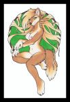  2016 anthro autumn_(sniperwolfscout) blonde_hair breasts canid canine canis female fur green_eyes hair looking_at_viewer luthien_nightwolf mammal nipples nude simple_background sitting smile solo tan_fur white_background white_fur wolf 
