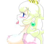  artist_request blonde_hair blue_eyes blush breasts crown cum cum_in_mouth cum_on_body cum_on_breasts cum_on_upper_body cumdrip dress earrings facial hat jewelry lactation long_hair lowres mario_(series) nintendo nipples open_mouth princess princess_peach sketch super_mario super_mario_bros. tongue torn_clothes 