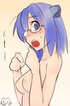  2k 2k-tan 2k_tan blue_eyes blue_hair blush breasts glasses nude os os-tan windows_2000 