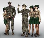 3girls gogocherry korean marine multiple_boys multiple_girls sex soldier thighhighs 