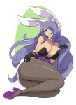  1girl animal_ears bare_shoulders breasts bunny_ears camilla_(fire_emblem_if) cleavage fire_emblem fire_emblem_if high_heels highres large_breasts long_hair nintendo purple_eyes purple_hair solo 