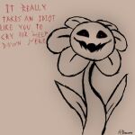  evil_grin flower flowey_the_flower grin hi_res looking_at_viewer male monster plant red_eyes smile solo undertale undertale_(series) video_games 
