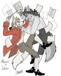  amadeus anthro canid canine canis composer group hi_res history male mammal mozart musician salieri tatujapa wolf wolfgang 