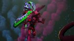  3d_(artwork) animatronic anthro broken canid canine canis digital_media_(artwork) duo female female/female five_nights_at_freddy&#039;s five_nights_at_freddy&#039;s:_security_breach hi_res machine mammal musical_instrument photolol.03 robot roxanne_wolf_(fnaf) scottgames source_filmmaker video_games wolf 