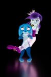  2:3 3d_(artwork) 4_fingers absurd_res accessory anthro black_background blender_(disambiguation) blue_eyes digital_media_(artwork) disney duo female fever-dreamer fingers flat_chested fur ghost hair hair_accessory hi_res human judy_hopps lagomorph lah leporid mammal purple_eyes purple_hair rabbit sega simple_background sonic_the_hedgehog_(series) sonic_unleashed soul spirit translucent translucent_body zootopia 