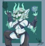 2021 anthro big_breasts breasts camel_toe clothing digital_media_(artwork) female hair hi_res humanoid league_of_legends legwear mammal not_furry open_mouth riot_games short_stack side_boob simple_background solo thigh_highs tristana_(lol) video_games w-ry_(artist) white_hair yordle 