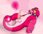 5:4 balls chameleon flustered genitals kakau221 lizard male penis pink_body pink_scales reptile scales scalie shupika_(character) solo the_surreal_world_of_any_malu youtube 