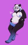  anthro anus belly big_belly big_breasts black_claws blue_eyes blue_nipples blue_nose blue_penis blush breasts breath claws cloudcrime ear_tuft egg_bulge egg_in_ass egg_in_pussy egg_insertion eggnancy genitals giant_panda green_eyes hair herm heterochromia hi_res holding_stomach ilia_(etrius_van_randr) intersex knot mammal nipples penis simple_background smile solo thick_thighs tuft ursid vein veiny_penis white_hair 