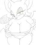  anthro big_breasts breasts chiropteran clothed clothing female gloves handwear hi_res krocialblack looking_at_viewer makeup mammal membrane_(anatomy) membranous_wings rouge_the_bat sega simple_background solo sonic_the_hedgehog_(series) thick_thighs video_games wide_hips wings 