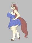  3:4 anthro babydoll big_breasts big_butt braided_hair breasts brown_hair butt cleavage clothed clothing equid equine eyewear female glasses hair hasbro hi_res horn lingerie lurking_tyger mammal my_little_pony nightgown no_underwear solo translucent translucent_clothing unicorn 