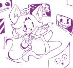  anthro canid canine clothed clothing deltarune drawing felid feline fur hair mammal open_mouth papyrus_(undertale) pens ralsei sans_(undertale) smile tem temmie_(undertale) topwear undertale undertale_(series) video_games white_body white_fur yokugrapecrepe 